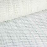 Elastische netstof glitter wit
