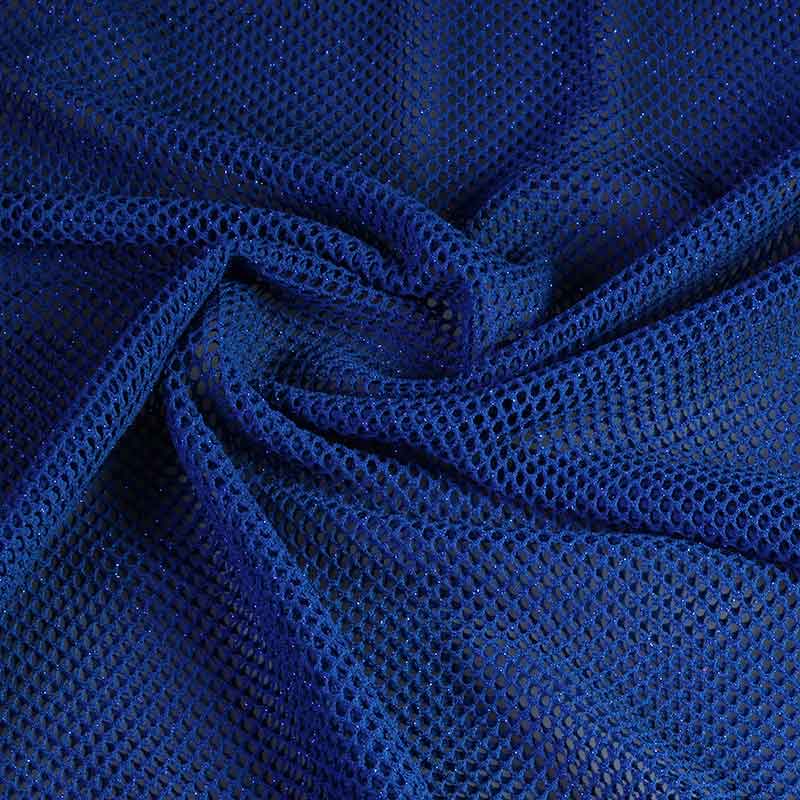Elastic net fabric glitter cobalt