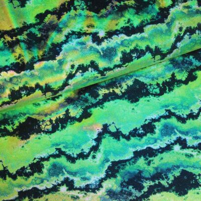 Stretch 4 Way Foil Fabric green