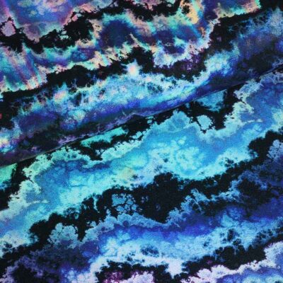 Stretch 4 Way fabric Dynamic Foil blue