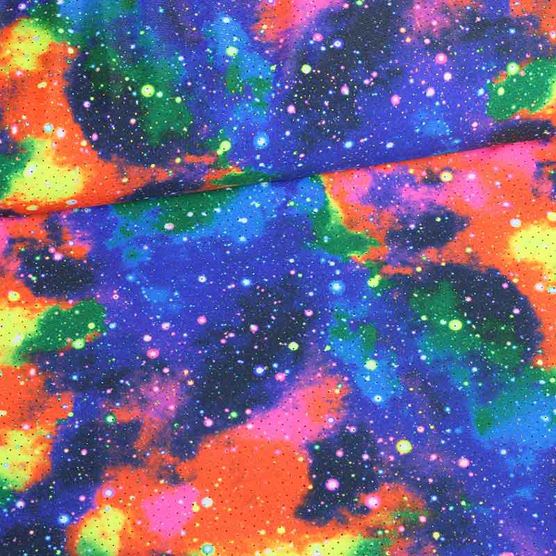 Stretch fabric Cosmo Foil Multicolor
