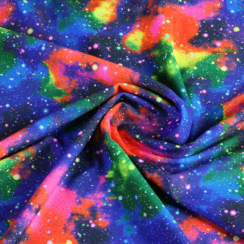 Stretch fabric Cosmo Foil Multicolor