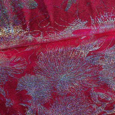 Stretch 4-Way Japan foil fabric fuchsia