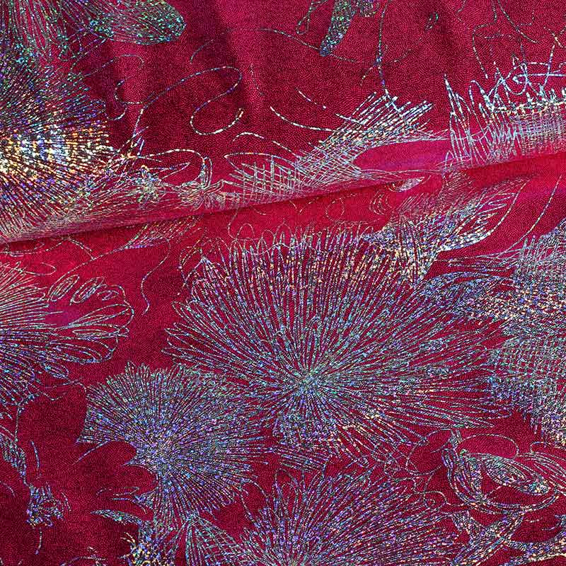 Stretch 4-Way Japan foil fabric fuchsia
