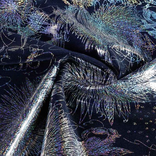 Stretch 4 Way Japan Foil dark blue