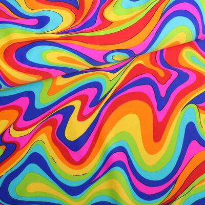 Stretch 4 Way fabric fantasy multicolor