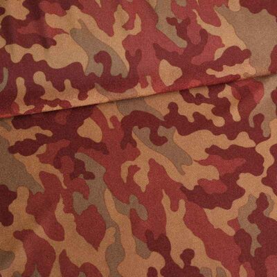 Stretch 4 Way Fabric Camouflage Military Green