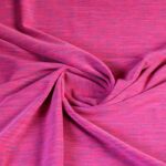 Tricot stretch stof melange fuchsia