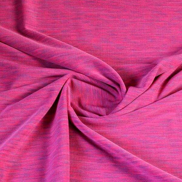 Tricot Stretch Fabric Melange Fuchsia