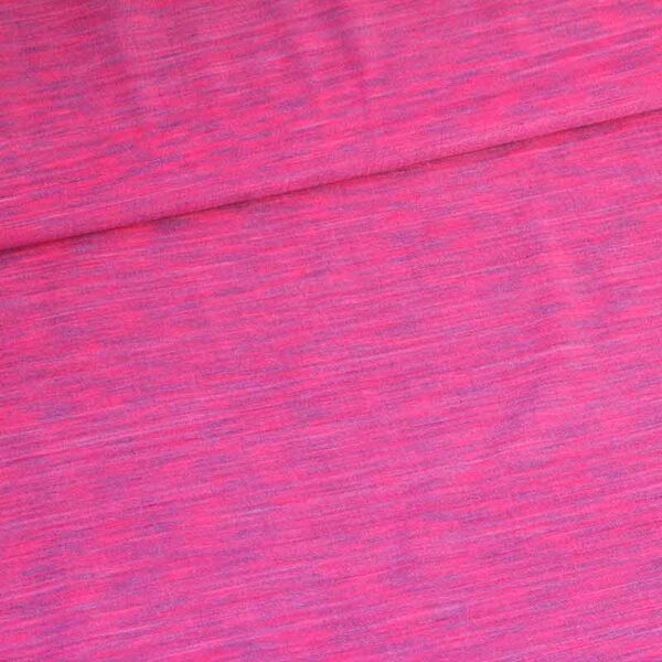 Tricot Stretch Fabric Melange Fuchsia