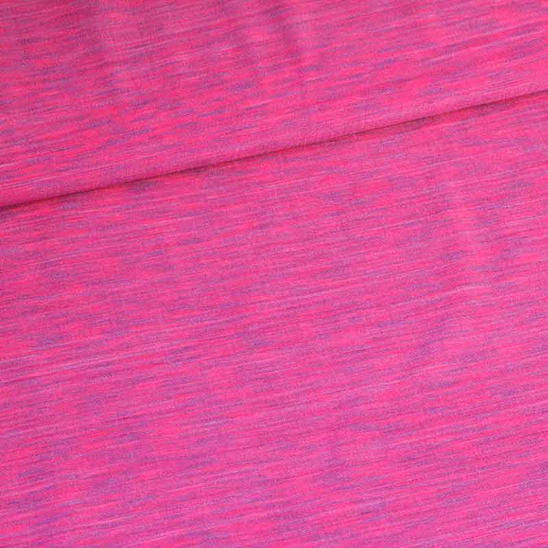 Tricot Stretch Fabric Melange Fuchsia