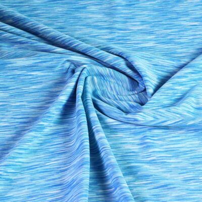 Tricot stretch fabric aqua melange