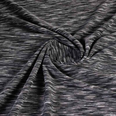 Tricot stretch fabric grey melange