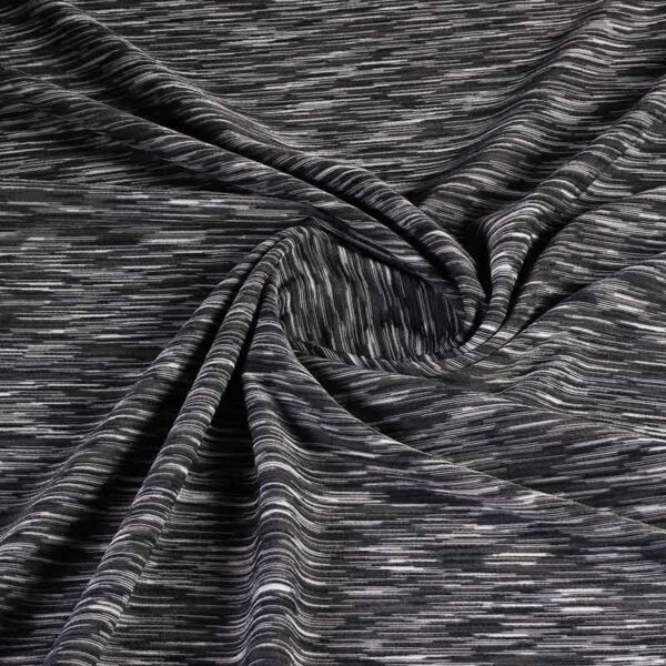 Tricot stretch fabric grey melange