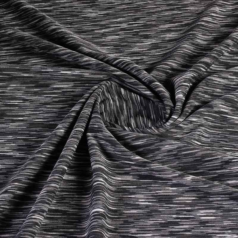 Tricot stretch fabric grey melange