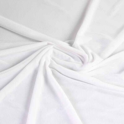Stretch mesh fabric white