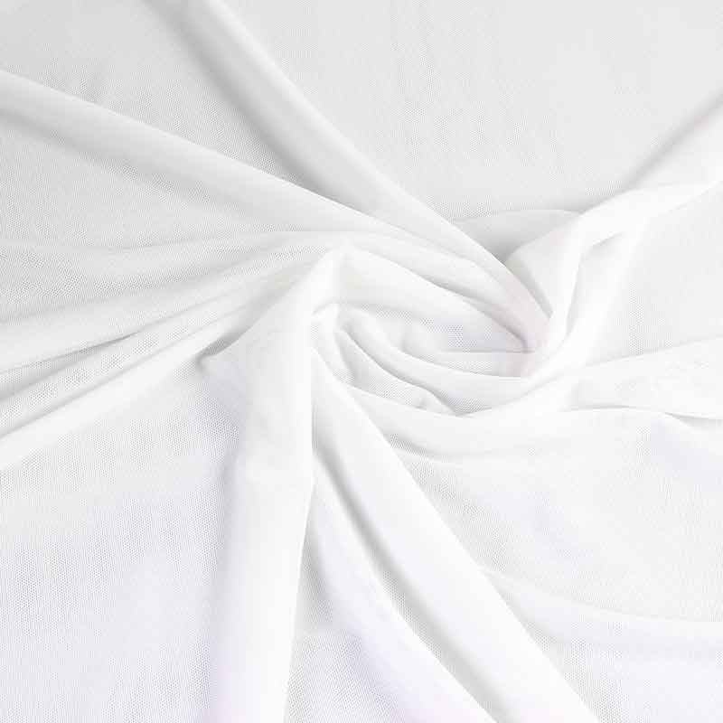 Stretch mesh fabric ecru