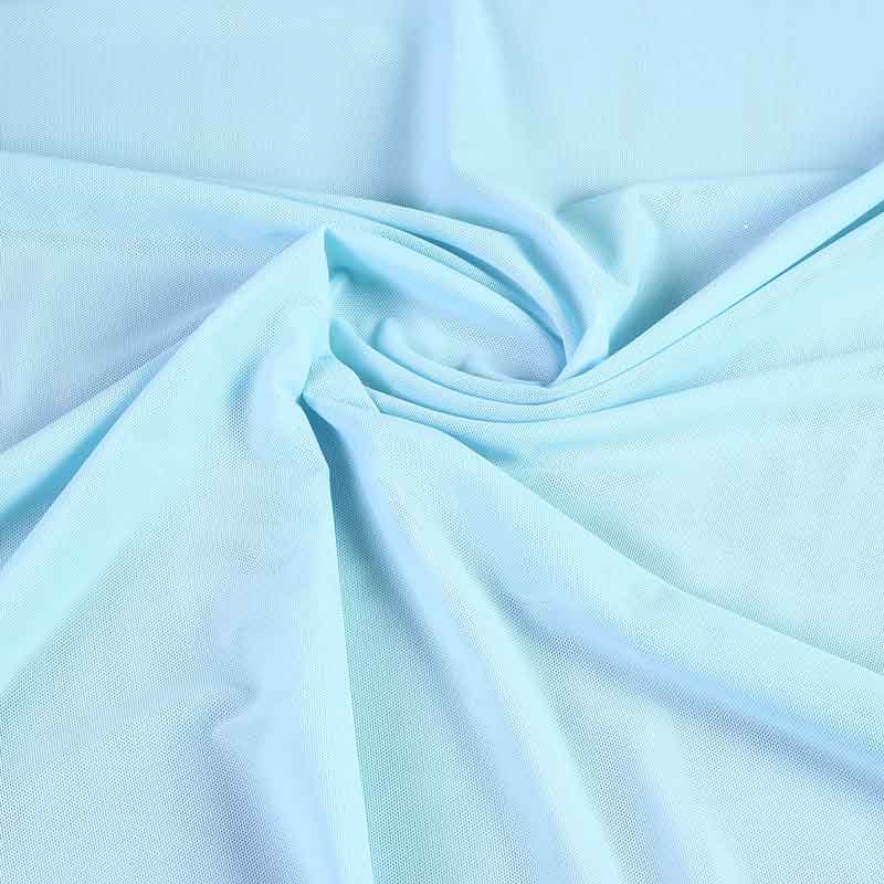 Stretch mesh fabric baby blue