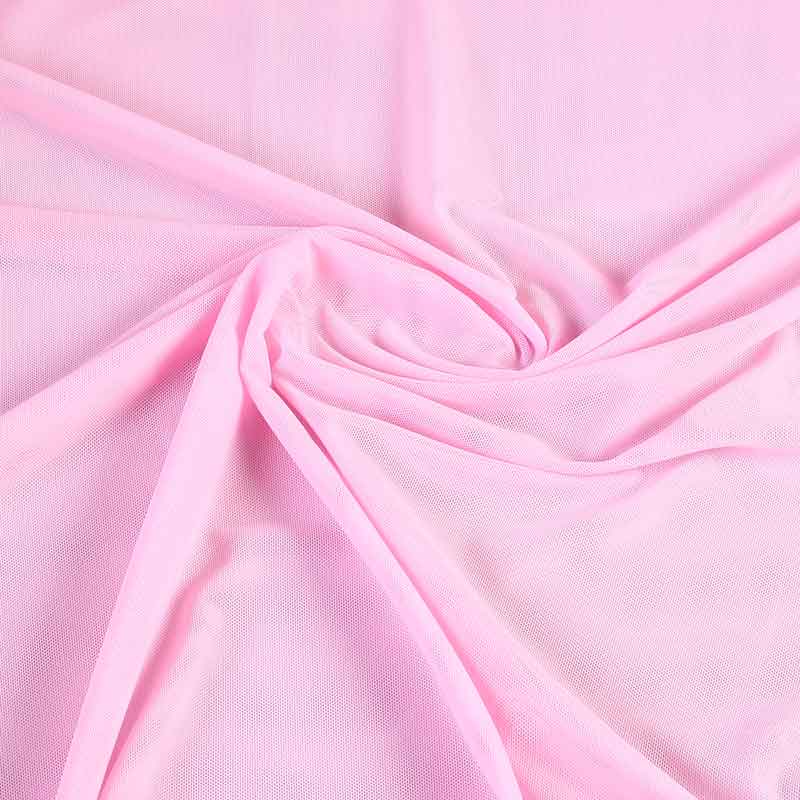 Stretch mesh fabric baby pink