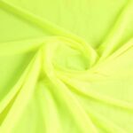 Stretch mesh stof fluor geel