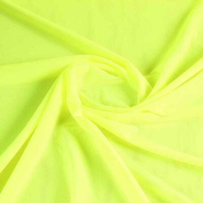 Stretch mesh fabric fluor yellow