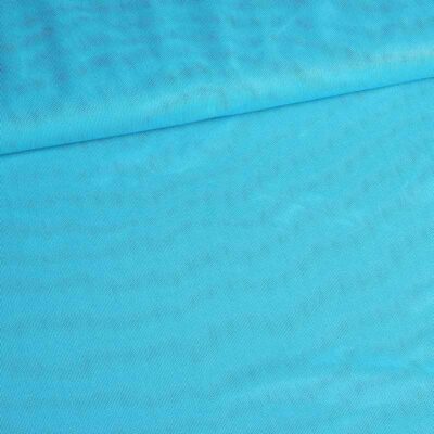Stretch mesh foil fabric aqua