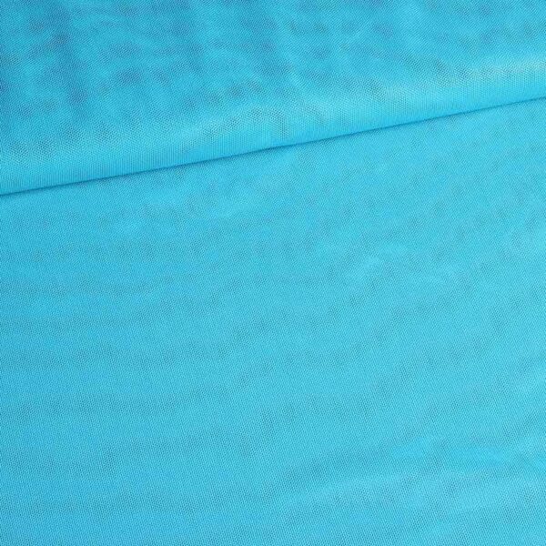 Stretch mesh foil fabric aqua