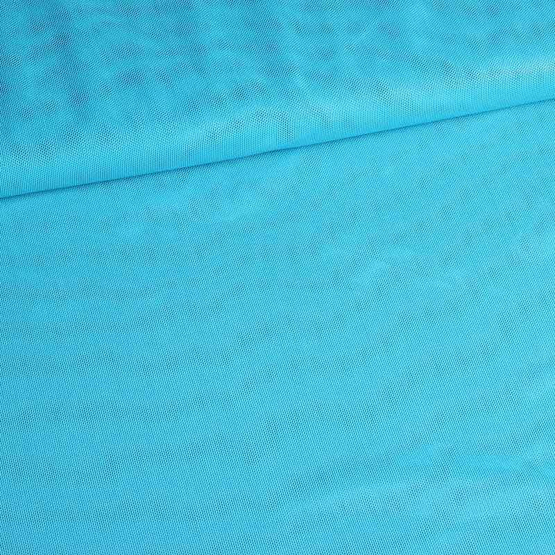 Stretch mesh foil fabric aqua