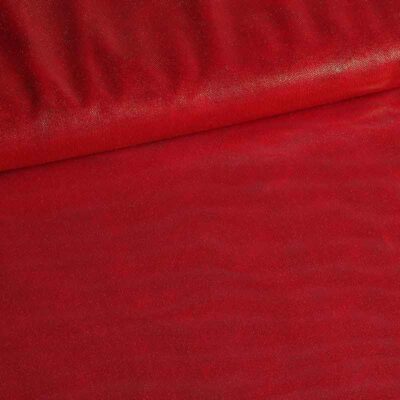 Stretch mesh foil fabric red