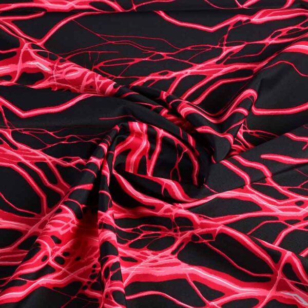 Stretch 4-way fabric lightning red