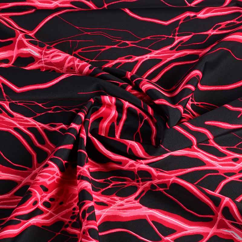 Stretch 4-way fabric lightning red