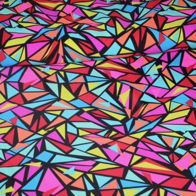 Stretch 4-way fabric Fiesta triangle multicolor
