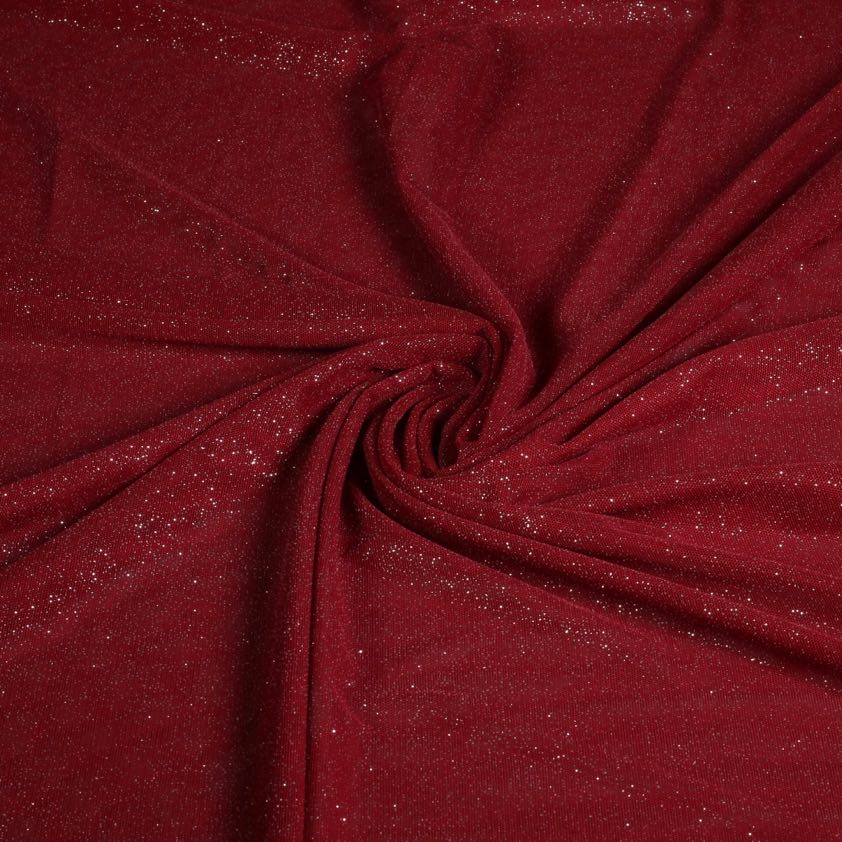 Mesh glitter fabric bordeaux