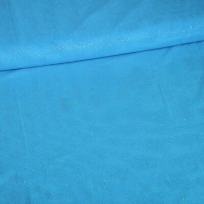 Stretch mesh glitter fabric turquoise