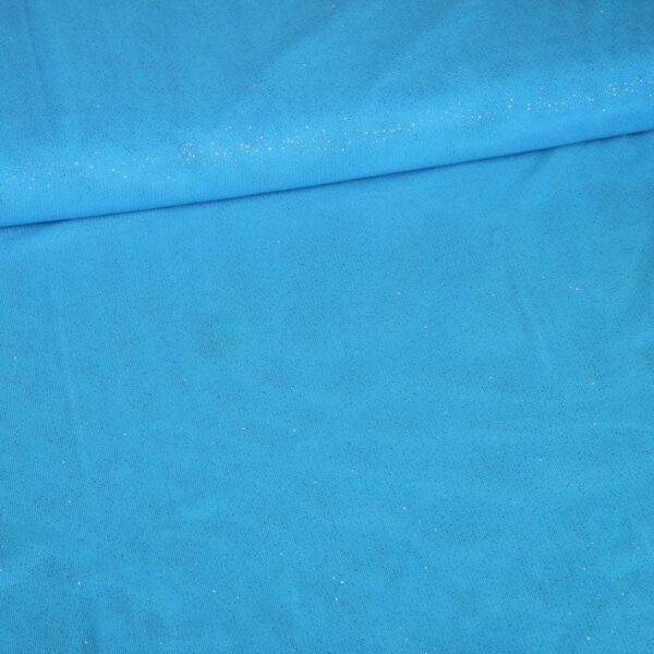 Stretch mesh glitter fabric turquoise