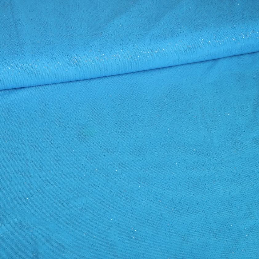 Stretch mesh glitter fabric turquoise