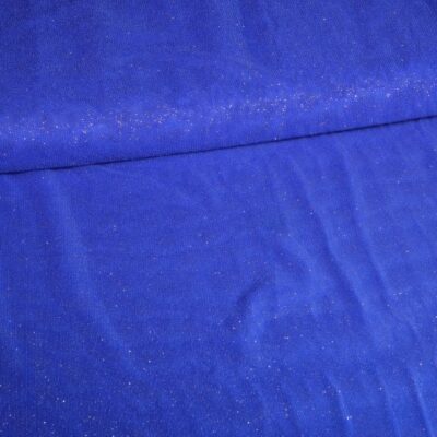 Mesh glitter fabric cobalt