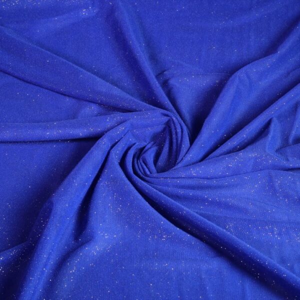 Mesh glitter fabric cobalt