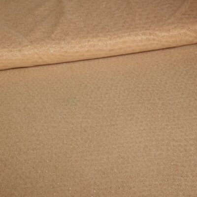 Stretch mesh glitter fabric beige