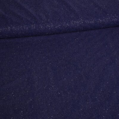 Stretch mesh glitter fabric dark blue