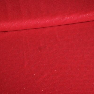 Mesh glitter fabric red