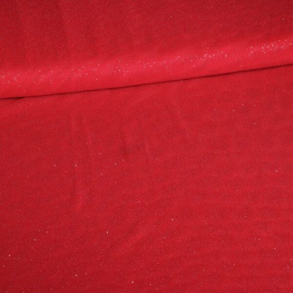 Mesh glitter fabric red