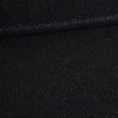 Stretch mesh glitter fabric black