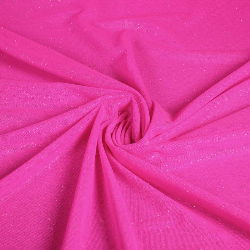 Stretch mesh glitter fabric fuchsia