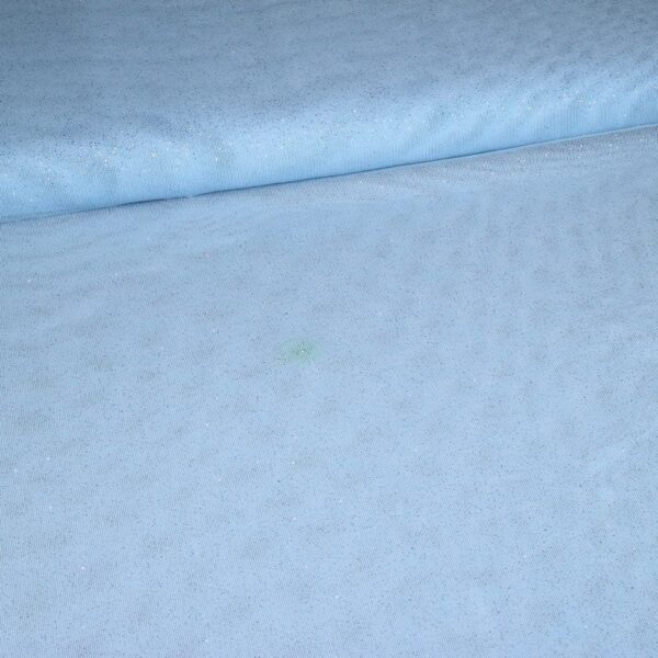 Stretch mesh glitter fabric baby blue