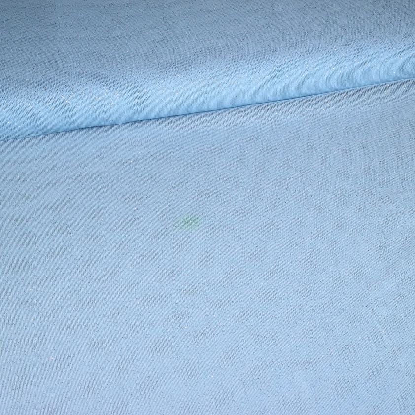 Stretch mesh glitter fabric baby blue