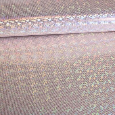 Mystique Deluxe foil hologram fabric dusty rose