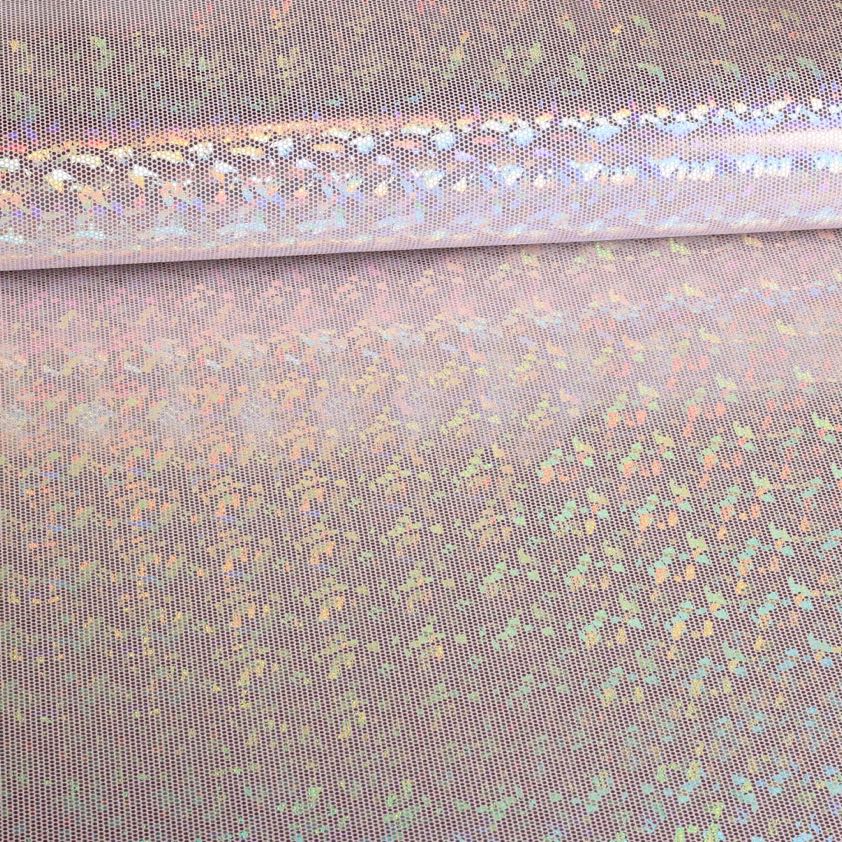 Mystique Deluxe foil hologram fabric dusty rose