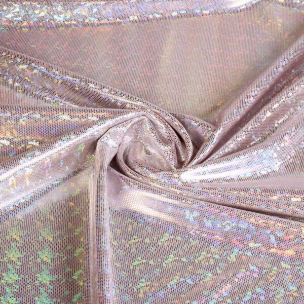 Mystique Deluxe foil hologram fabric dusty rose
