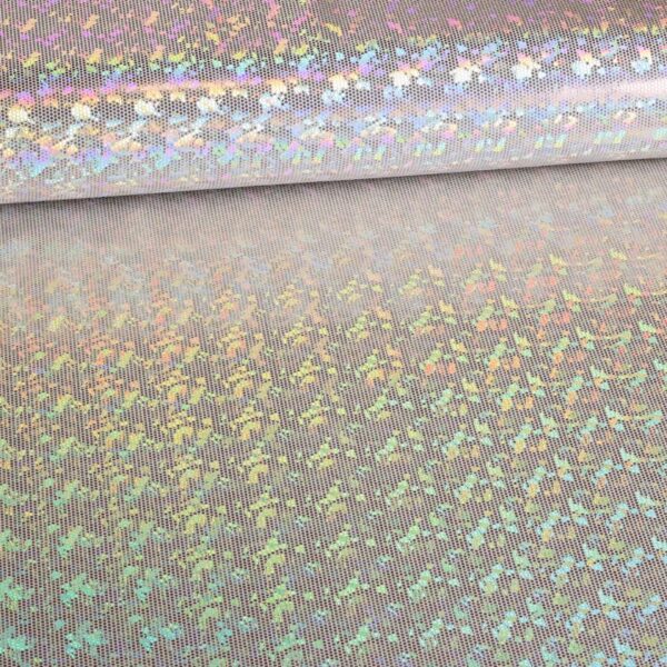 Mystique Deluxe Foil Hologram fabric ecru
